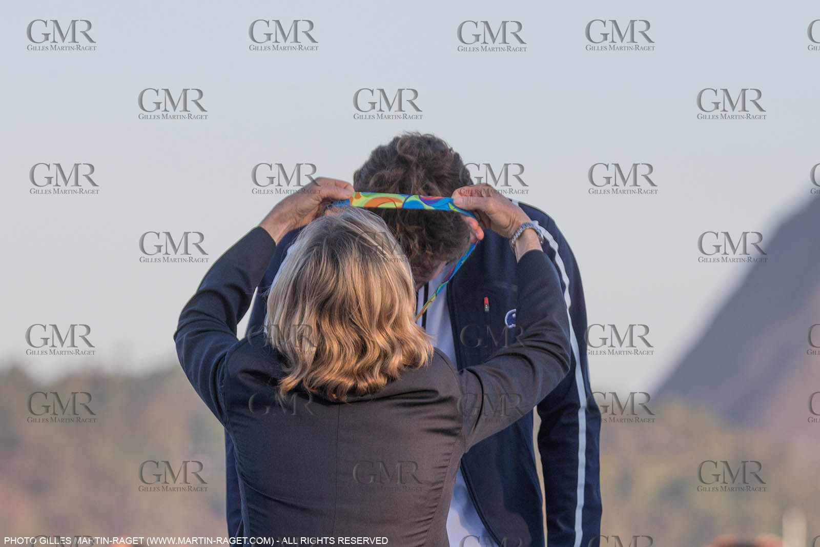 14 08 2016, Rio de Janeiro (BRA), 2016 Olympic Games, Sailing, RSX Men medal ceremony, Pierre Le Coq (FRA) bronze medal