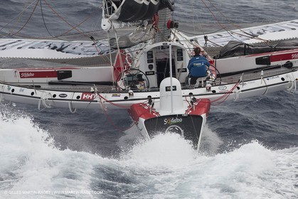 12 09 2012 - Marseille (FRA,13) - Trimaran Sodebo - Thomas Coville - Tentative contre le record de la Méditerranée