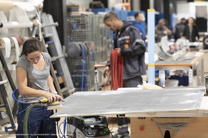 29 10 2018, La Grande Motte (FRA,30), Chantier Gunboat, construction du Gunboat 68