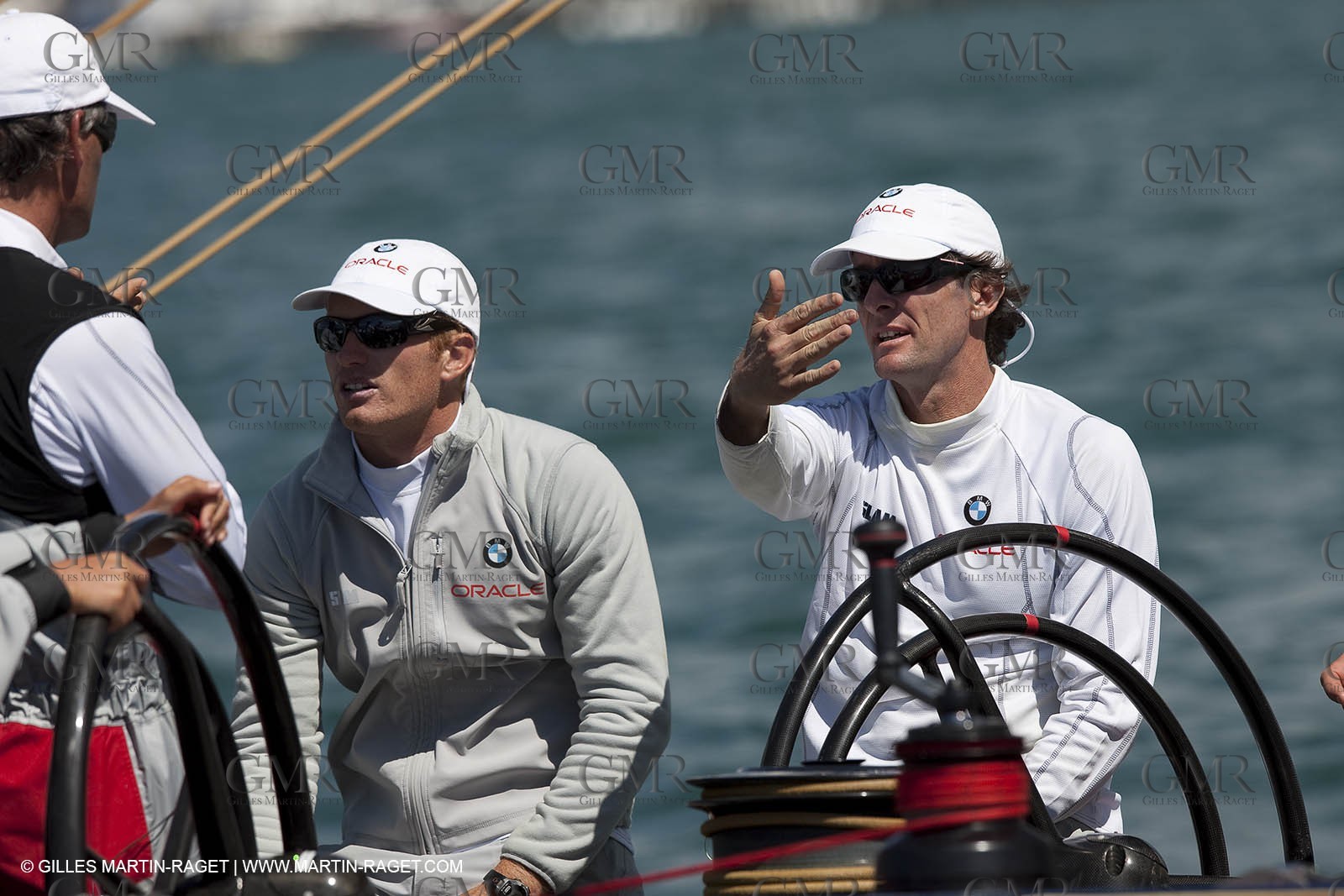 23 01 2009 - Auckland (NZL) -  Louis Vuitton Pacific Series - BMW ORACLE Racing-Tuning up onboard Emirates Team New Zealand yacht