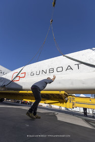 15 02 2022, La Grande Motte (FRA), Gunboat 80  1 hulls delivery