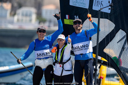16 07 2023, Marseille, (FRA), Paris 2024 Olympic Games 2024 Sailing Test Event, Day 8, Medal race 49er Men