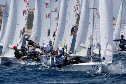 09 07 2023, Marseille (FRA), Paris 2024 Sailing Test Event, Race Day 1, 470