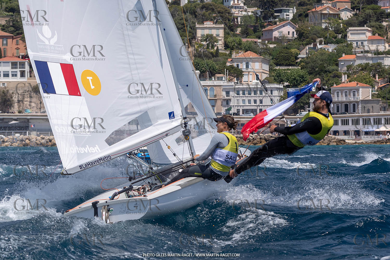 15 07 2023, Marseille (FRA), Paris 2024 Olympic Games Sailing Test Event, Day 6, 470 Medal Race