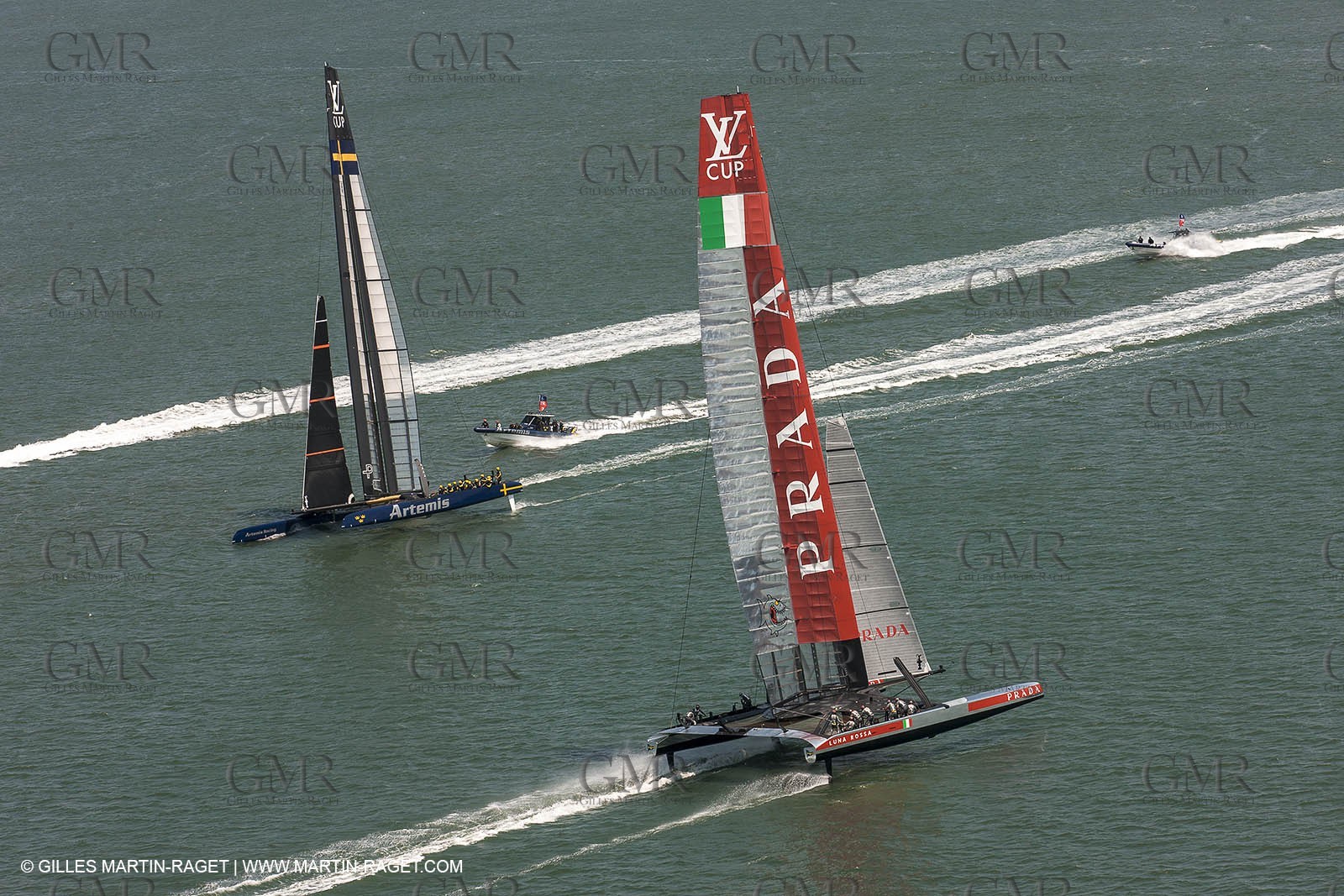09 08 2013 - San Francisco (USA,CA) - 34th America's Cup - Louis Vuitton Cup - Semi-finals - Luna Rossa vs Artemis Racing - Race 3