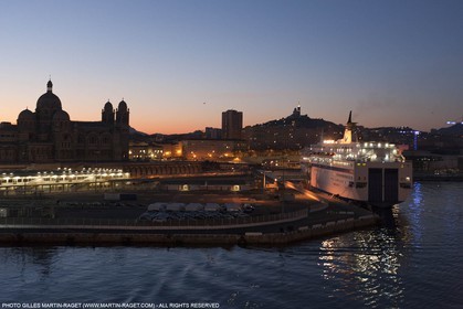 17 02 2012 - Marseille (FRA,13) - Arrival in Marseille harbour onboard ferry Piana (La Meridionale Corp.)