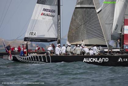 02 02 2009 - Auckland (NZL) - Louis Vuitton Pacific Series - Racing Day 4 - Round Robin 2 - BMW ORACLE RAcing Vs Pataugas by K-Challenge