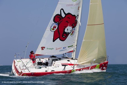 13 03 2010 -  La Grande Motte   Port Camargue (FRA) - Groupe Bel - Kito de Pavant   Sebastien Audigane training for Transat AG2R
