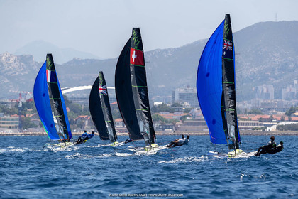 16 07 2023, Marseille, (FRA), Paris 2024 Olympic Games 2024 Sailing Test Event, Day 8, Medal race 49er Men