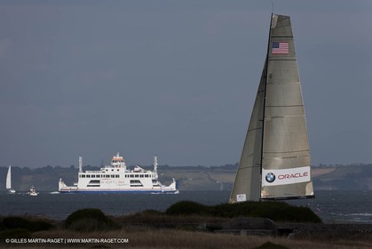 05 08 2010 - Cowes (UK, IOW) - The 1851 Cup -  BMW ORACLE Racing -  - Round The Island Race - Back in the Solent.
