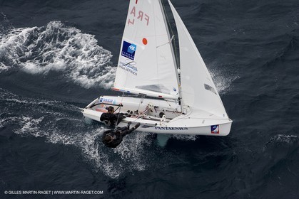 26 04 2007 - Semaine Olympique Française 2007 - Hyères - Jour 5 - Team France - 470 Femme - Petitjean-Douroux