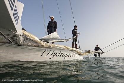 09 10 2010 - Morges (SUI) - L'Hydroptère.CH - 1st sail