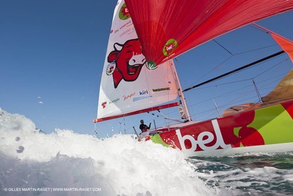 13 03 2010 - La Grande Motte   Port Camargue (FRA) - Groupe Bel - Entraînement Kito de Pavant   Sébastien Audigane en vue de la Transat AG2R 2010