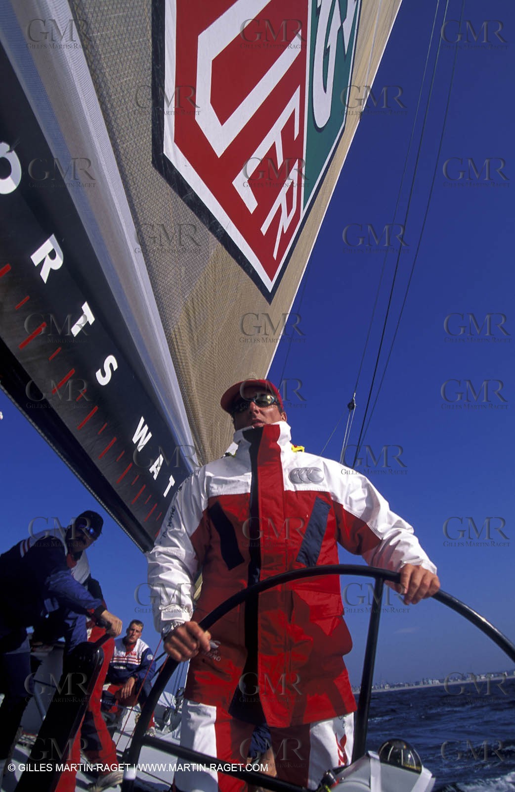 America's Cup, San Diego 1995, Chris Dickson onboard Tag Heuer