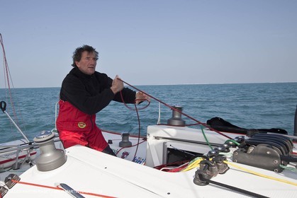 13 03 2010 - La Grande Motte   Port Camargue (FRA) - Groupe Bel - Entraînement Kito de Pavant   Sébastien Audigane en vue de la Transat AG2R 2010