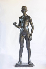 06 03 2016, Saint-Etienne du Grès (FRA,13), Oeuvre de Germaine Richier, Loretto I 1934, Bronze patiné foncé, Numéroté 4 6, fondeur Susse, Paris, 160 x 52 x 35 cm, Collection particulière