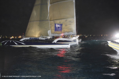 05 11 2006 - Pointe à Pitre Guadelupe (FRA) - Route du Rhum 2006 arrival - overall winner Lionel Lemonchois (Gitana 11)
