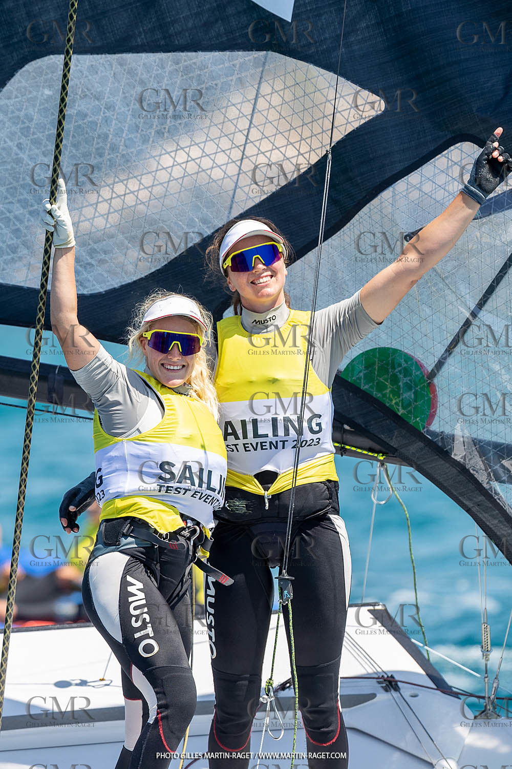 16 07 2023, Marseille, (FRA), Paris 2024 Olympic Games 2024 Sailing Test Event, Day 8, Medal race 49er FX