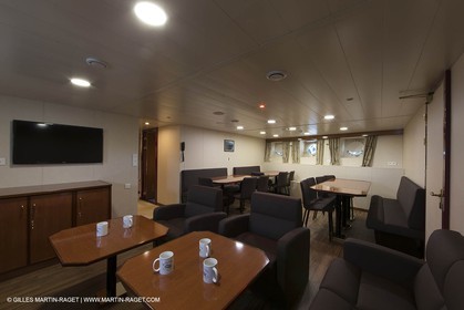 Al Azizi oficial launchat the Mucem museum - H2X boatyard - Oceanographic research ship - Marseille (FRA,13) - 27 05 2014