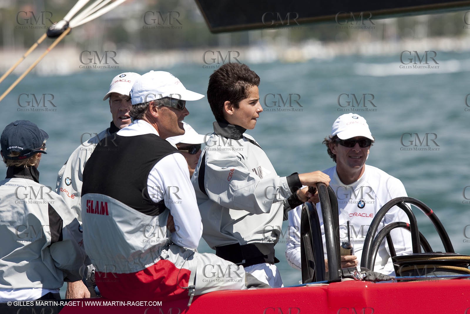 23 01 2009 - Auckland (NZL) -  Louis Vuitton Pacific Series - BMW ORACLE Racing-Tuning up onboard Emirates Team New Zealand yacht