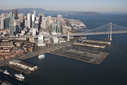 05 01 2011 - San Francisco (USA, CA) - 34th America's Cup - San Francisco waterfront - Piers 26 (closest to bridge), Piers28, Piers 30-32