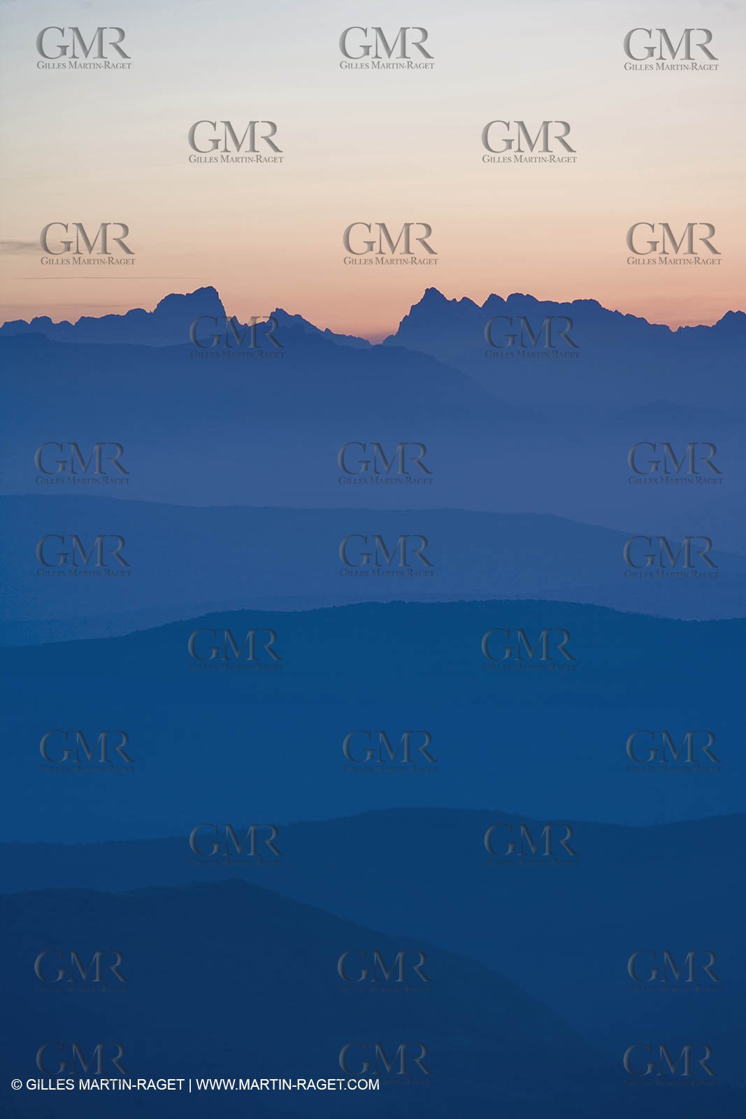 01 09 2007 - Mount Ventoux summit - view toward north and east with Haute Provence and south Alps (Oisans chain)