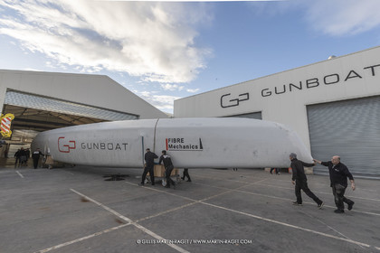 15 02 2022, La Grande Motte (FRA), Gunboat 80  1 hulls delivery