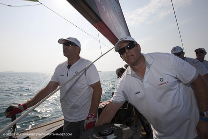 14 11 2010 - Dubai (UAE) - Dubai Louis Vuitton Trophy -  BMW ORACLE Racing - Training - Onboard Vs All 4 one