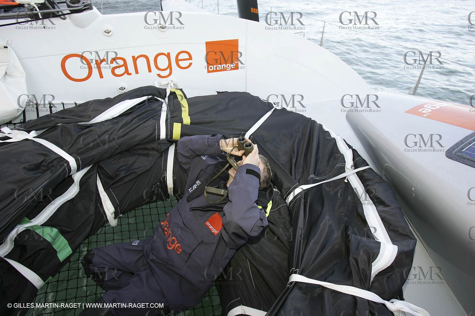 Orange II -2005 Jules Verne Trophy-Training in Bay of Biscay-Yann Elies