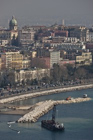 24 02 2012 - Naples (ITA) - 34th America's Cup - America's Cup World Series Naples 2012 - Naples Preview - Breakwater extension works