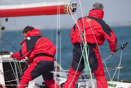 13 03 2010 -  La Grande Motte   Port Camargue (FRA) - Groupe Bel - Kito de Pavant   Sebastien Audigane training for Transat AG2R