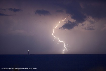 Thunderstorm over Planier island lighthouse - Marseille (FRA,13) - 18 06 2014