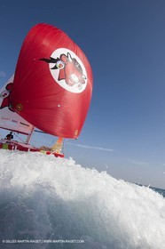 13 03 2010 -  La Grande Motte   Port Camargue (FRA) - Groupe Bel - Kito de Pavant   Sebastien Audigane training for Transat AG2R