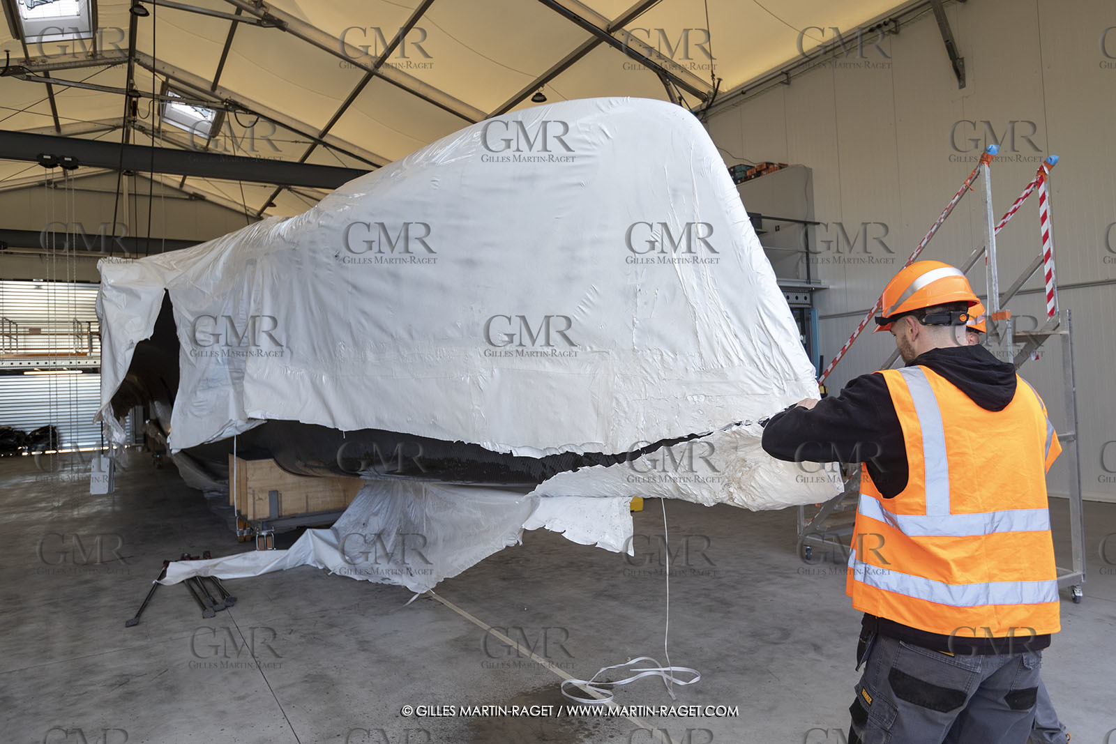 15 02 2022, La Grande Motte (FRA), Gunboat 80  1 hulls delivery