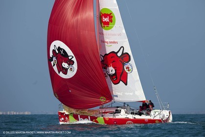 13 03 2010 - La Grande Motte   Port Camargue (FRA) - Groupe Bel - Entraînement Kito de Pavant   Sébastien Audigane en vue de la Transat AG2R 2010