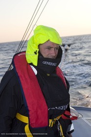 27 09 2008 - Lorient (FRA, 56) - A bord de Generali avec Yann Eliès - Préparation Vendée Globe 2008