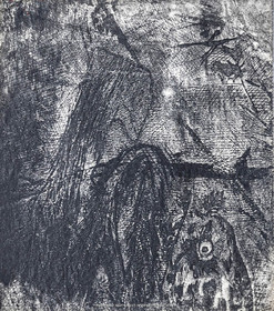 12 07 2020, St Rémy de Provence (FRA, 13) Oeuvre Germaine Richier, gravure