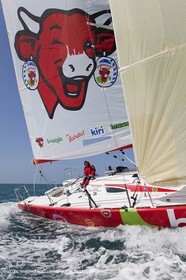 13 03 2010 -  La Grande Motte   Port Camargue (FRA) - Groupe Bel - Kito de Pavant   Sebastien Audigane training for Transat AG2R