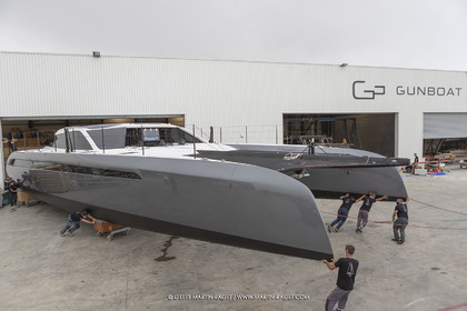 21 07 2020, La Grande Motte (FRA), Gunboat, Gunboat 68 SeaTilt out of the shed