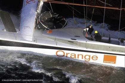 Orange II - 2004 Jules Verne Trophy - Ouessant - 2nd starting line crossing
