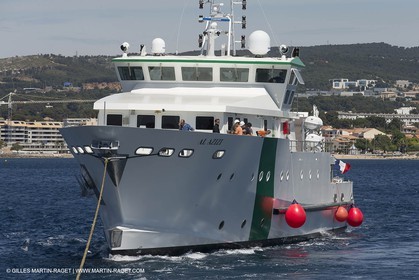 Al Azizi first sea trial - H2X boatyard - Oceanographjic research ship - La Ciotat (FRA,13) - 26 05 2014