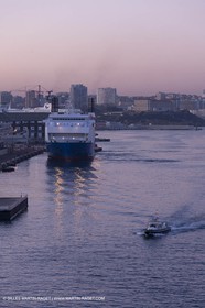 17 02 2012 - Marseille (FRA,13) - Arrival in Marseille harbour onboard ferry Piana (La Meridionale Corp.)