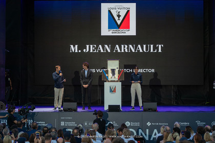 04 10 2024, Barcelona (ESP), 37th America's Cup, Louis Vuitton Cup Final, Race Day 7 , Prizegiving