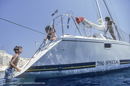 Voile, croisière, personnages, enfants