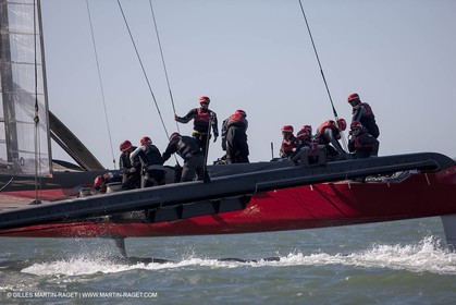 11 02 2013 - San Francisco (USA) - 34th America's Cup - Artemis Racing AC72 training