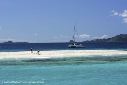 Multicoque au mouillage