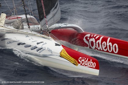 12 09 2012 - Marseille (FRA,13) - Trimaran Sodebo - Thomas Coville - Trans Mediterranée record attempt.