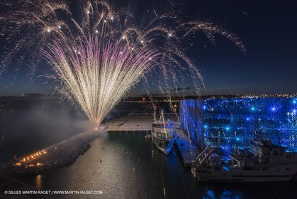 Al Azizi oficial launchat the Mucem museum - H2X boatyard - Oceanographic research ship - Marseille (FRA,13) - 27 05 2014