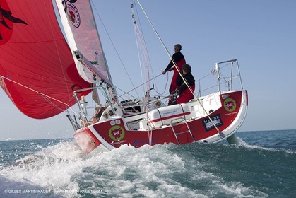 13 03 2010 - La Grande Motte   Port Camargue (FRA) - Groupe Bel - Entraînement Kito de Pavant   Sébastien Audigane en vue de la Transat AG2R 2010