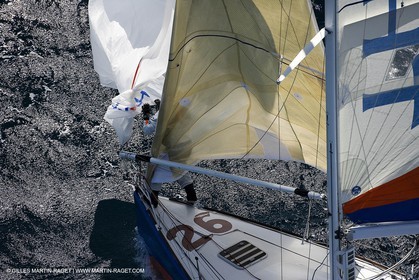 06-26-2007 - FIGARO II - THEOLIA - Skipper : Robert Nagy - Training off Marseille (south France) with strong wind conditions